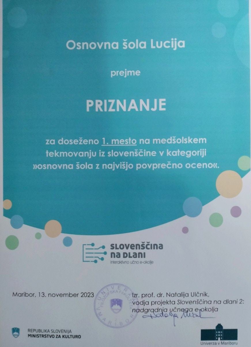 Tekmovanje iz slovenščine